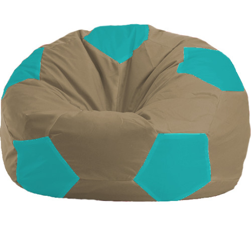 Кресло-мешок Flagman Мяч Стандарт М1.1-98 бежевый/бирюзовый