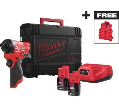 Винтоверт Milwaukee M12 FID2MC-202X Fuel 4933499462 с 2-мя АКБ, кейс