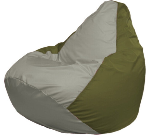 Кресло-мешок Flagman Груша Макси Г2.1-350 оливковый темный/серый