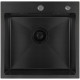 Кухонная мойка Diamond 500*500, коландер, дозатор BLACK DECOR