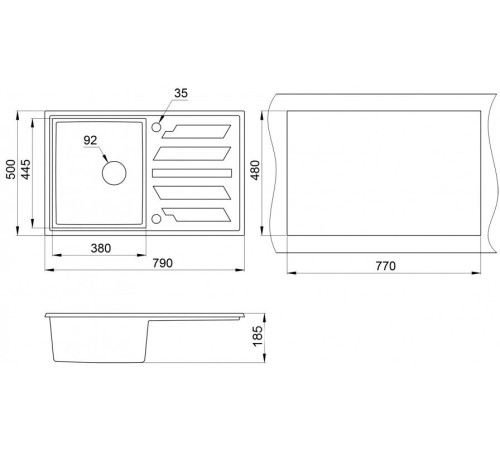 Кухонная мойка Granula 8002 эспрессо
