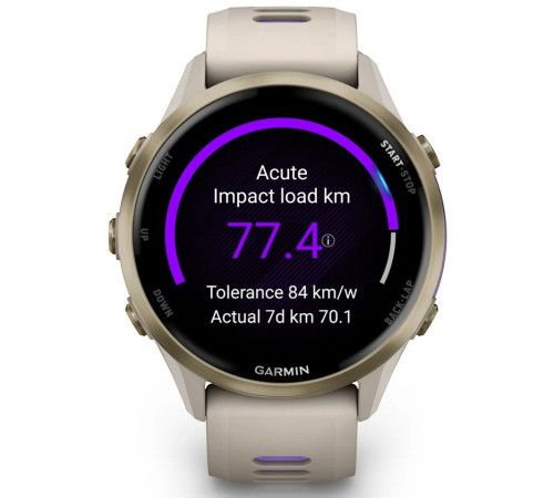 Умные часы Garmin Forerunner 970 47 мм бежевый/фиолетовый