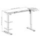 Стол с регулировкой высоты ErgoSmart Electric Desk Prime 1380х800х18 мм альпийский белый/черный