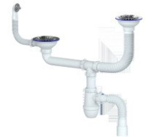 Кухонная мойка Marblan Duas бежевый, с сифоном