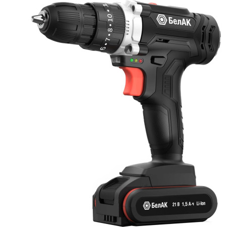 Ударная дрель-шуруповерт БелАК БАК.53312 с 2-мя АКБ, кейс