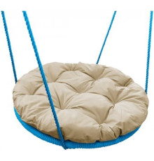 Подвесное кресло M-Group Гнездо в оплетке 0.8м 17059901 бежевая подушка