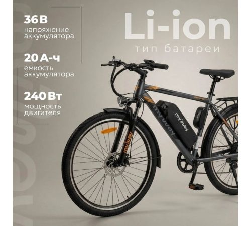 Электровелосипед MyWay Rock 240 Pro 29 р.21 графитовый