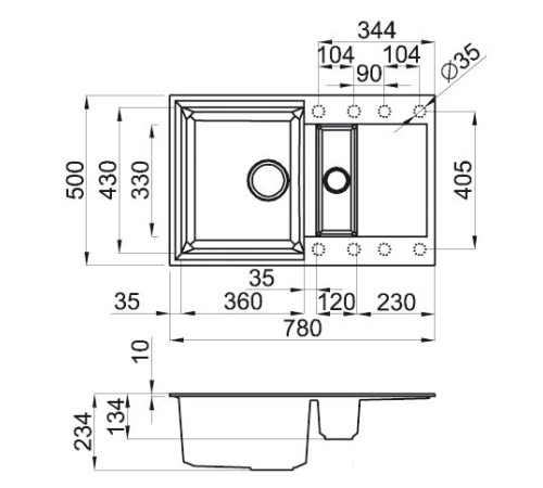 Кухонная мойка Elleci Easy 325 Aluminium 79