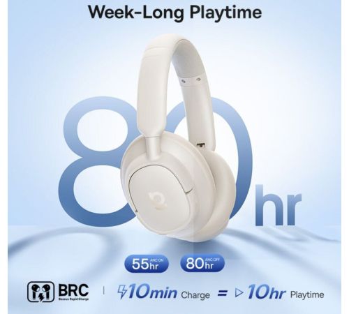 Наушники Baseus Bass BH1 NC бежевый