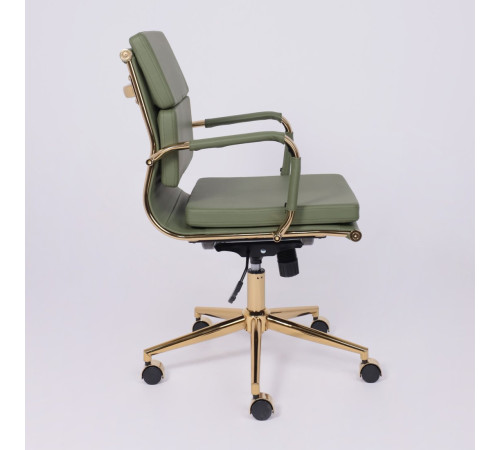 Офисное кресло AksHome Indigo LB зеленый/золотой