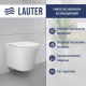 Унитаз подвесной Lauter Longer 2110822 + GROHE Solido 38811KF0 с кнопкой прямоугольная, черный