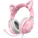 Наушники Onikuma X11 розовый, с ушками