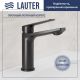 Умывальник Lauter 21675 + Sky 21СК533BS с сифоном 21635B черный матовый