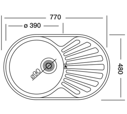 Кухонная мойка  Kromevye EC 259 D