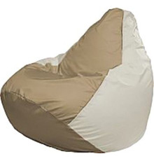 Кресло-мешок Flagman Груша Мега Super Г5.1-99 тёмно-бежевый/белый