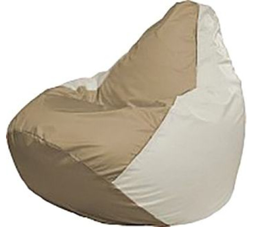 Кресло-мешок Flagman Груша Мега Super Г5.1-99 тёмно-бежевый/белый