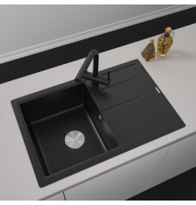 Кухонная мойка ZorG Rock 78 Premium black metallic