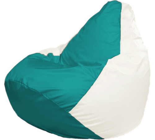 Кресло-мешок Flagman Груша Макси Г2.1-315 белый/бирюзовый