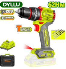 Ударная дрель-шуруповерт Dyllu DTCDP6281 с 2-мя АКБ, кейс
