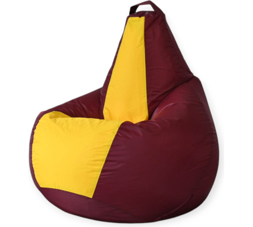 Кресло-мешок Mio Tesoro Груша Kombo XXL GF-130x85-BZH бордовый/желтый
