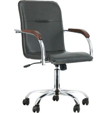 Кресло ПМК Самба КС 2 PMK 000.458 черный/локти дерево темное