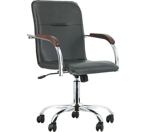 Кресло ПМК Самба КС 2 PMK 000.458 черный/локти дерево темное