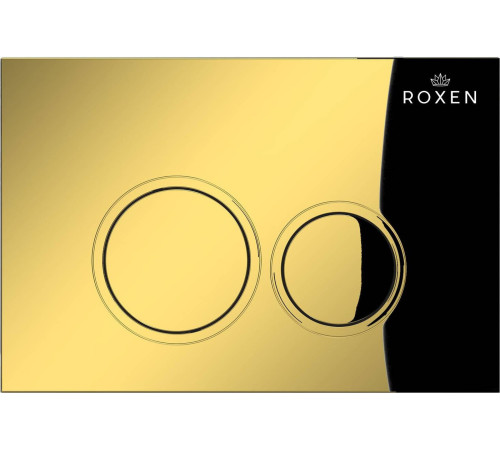 Унитаз подвесной Roxen Vine Tornado в комплекте с инсталляцией StounFix Dual Fresh 6 в 1 979013 кнопка: золото глянцевое