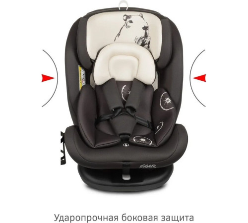 Детское автокресло Siger Престиж Isofix Lux KRES4060 капибара