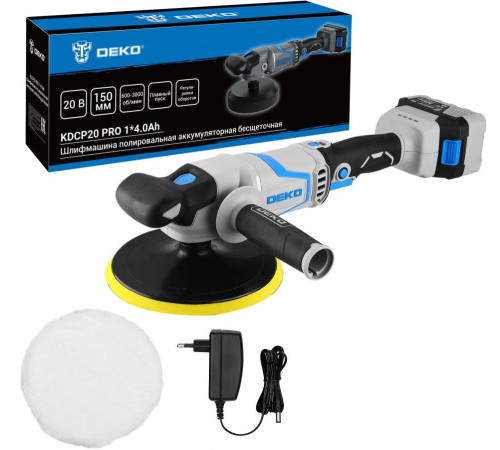 Полировальная машина Deko KDCP20 PRO 081-1028 с 1-им АКБ