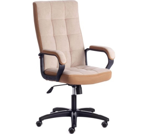 Офисное кресло TetChair Trendy флок, бежевый/бронзовый