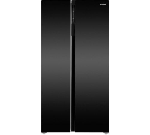 Холодильник side by side Hyundai CS6503FV черное стекло