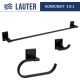 Набор аксессуаров для ванной Lauter 21SH8392 + 21SH8302 + 21SH9092 Matt Black, 3 предмета