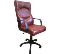 Офисное кресло Деловая обстановка Гермес Стандарт бордовый, кожа люкс