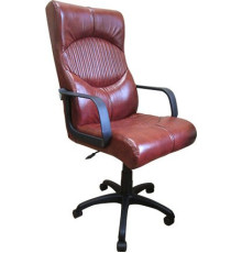 Офисное кресло Деловая обстановка Гермес Стандарт бордовый, кожа люкс