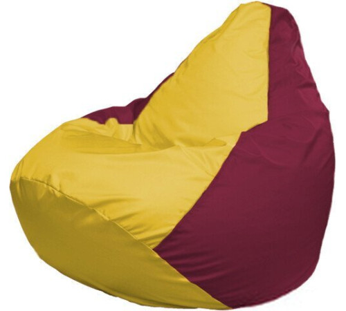 Кресло-мешок Flagman Груша Макси Г2.1-265 бордовый/желтый