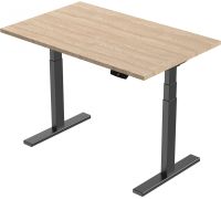 Стол Smartstol Slim 120x80x1.8 черный/дуб санома
