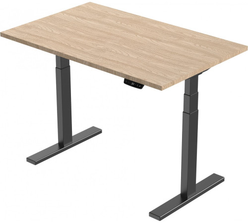 Стол Smartstol Slim 120x80x1.8 черный/дуб санома