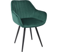 Стул с подлокотниками Аврора Роан 2 изумрудный велюр Mirey 32/черный
