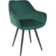 Стул с подлокотниками Аврора Роан 2 изумрудный велюр Mirey 32/черный