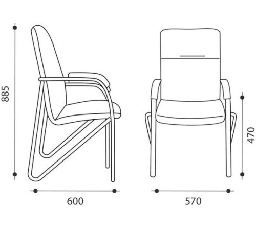 Офисный стул Helmi Самба HL-F03 344614 металл алюминий/экокожа/бежевый/бук BOX2