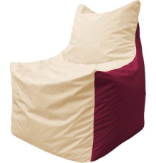 Кресло-мешок Flagman Фокс Ф2.1-150 слоновая кость/бордовый