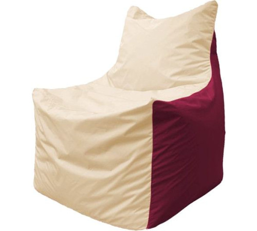 Кресло-мешок Flagman Фокс Ф2.1-150 слоновая кость/бордовый