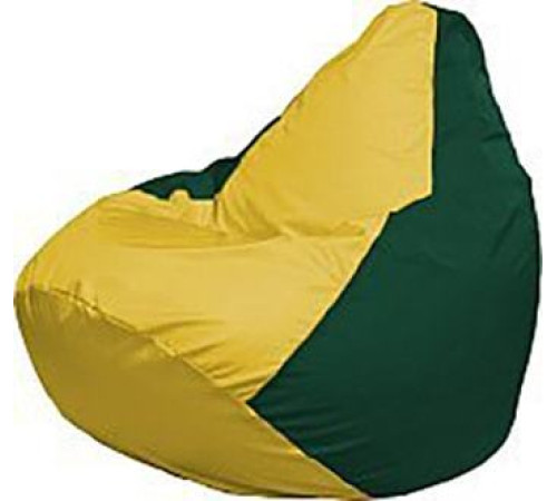 Кресло-мешок Flagman Груша Медиум Г1.1-251 жёлтый/тёмно-зелёный