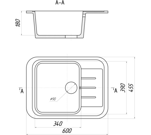 Кухонная мойка Gerhans B20 серый
