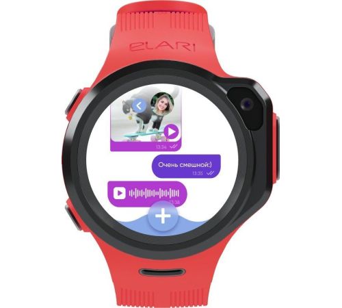 Детские умные часы Elari KidPhone 4GR M красный