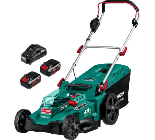 Газонокосилка Зубр Мастер ГКЛ-4336-42 с 2-мя АКБ