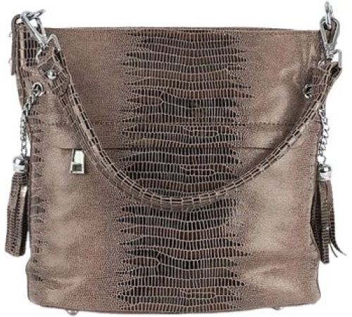 Женская сумка Poshete 857-3262-1A238-COF коричневый