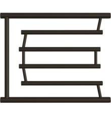 Полотенцесушитель Двин D Pobeda 50/60 черный матовый