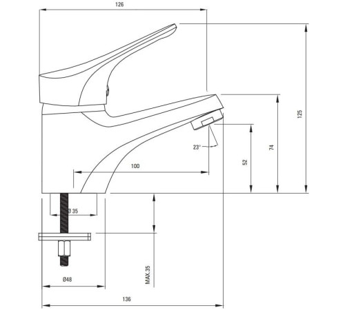 Смеситель Deante Joko BOJ 020M