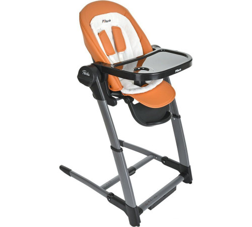 Высокий стульчик Pituso Triola черная рама/оранжевый